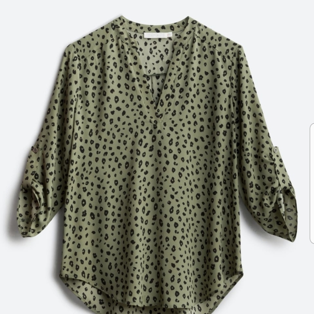 Split neck blouse